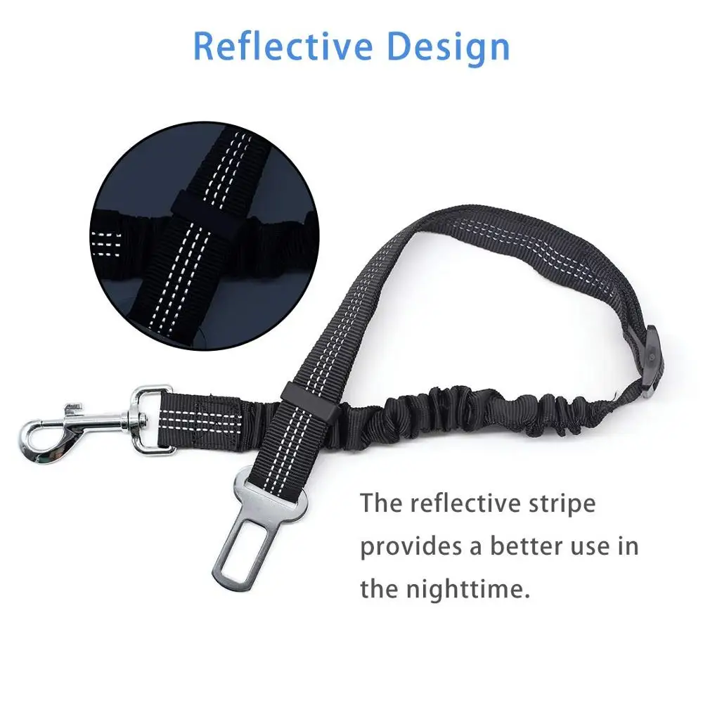 Ремень безопасности для собак регулируемый ремень автомобилей светоотражающий