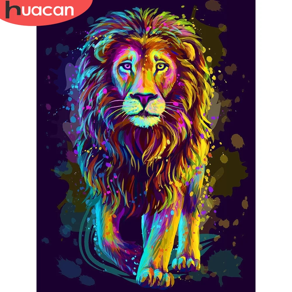 

HUACAN DIY искусственная Бриллиантовая вышивка, животное, украшение для дома