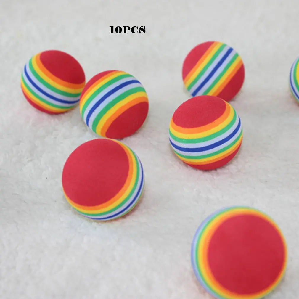 10Pcs/1Pcs Super Q Rainbow Ball Cat Toy Eva Foam Colorful Pet |