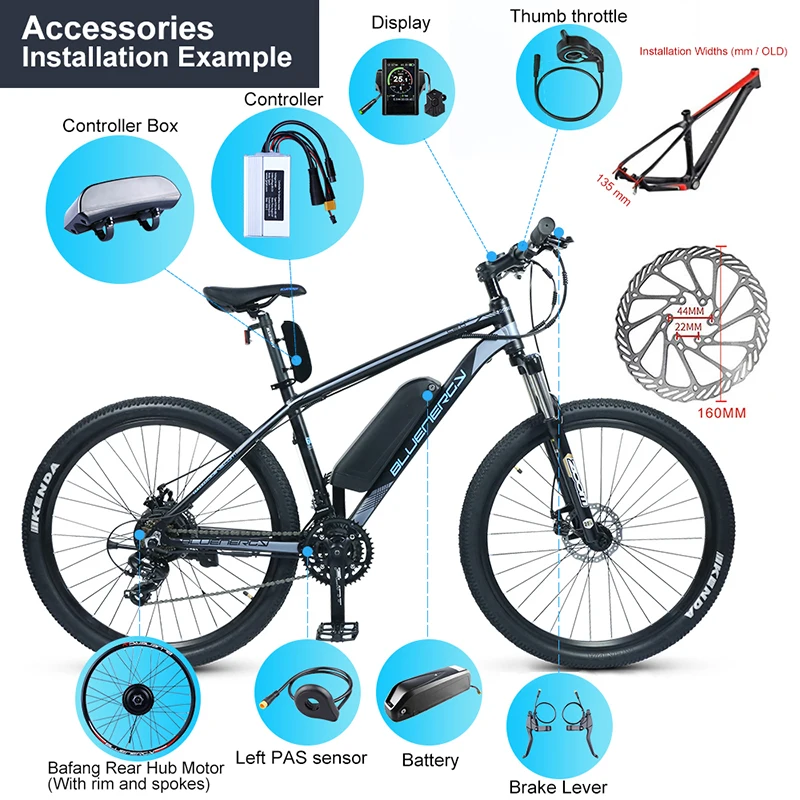 Мотор для заднего колеса Ebike Bafang 36 В 250 Вт 20-28 дюймов | Спорт и развлечения