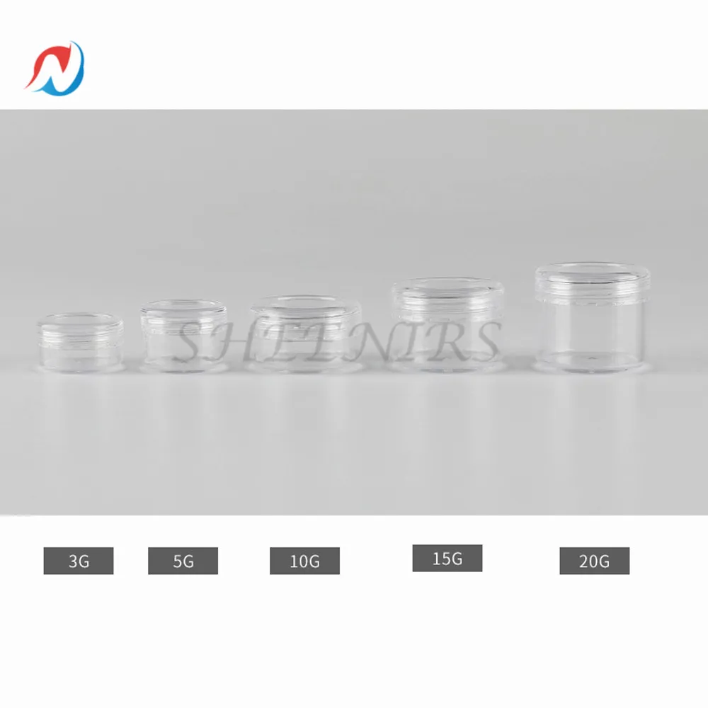 

Sheenirs 35 шт. 3g Φ 10g 1 Φ 20g пластиковая PS мини пустая фотобанка, косметическая емкость, фотокосметическая банка с крышкой