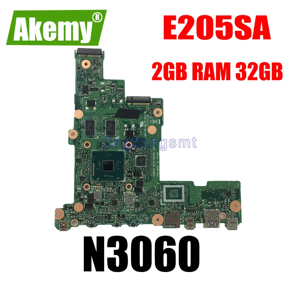 Материнская плата E205SA N3060 CPU 2 Гб ОЗУ 32 ГБ для For Asus E205S tp200sA материнская ноутбука