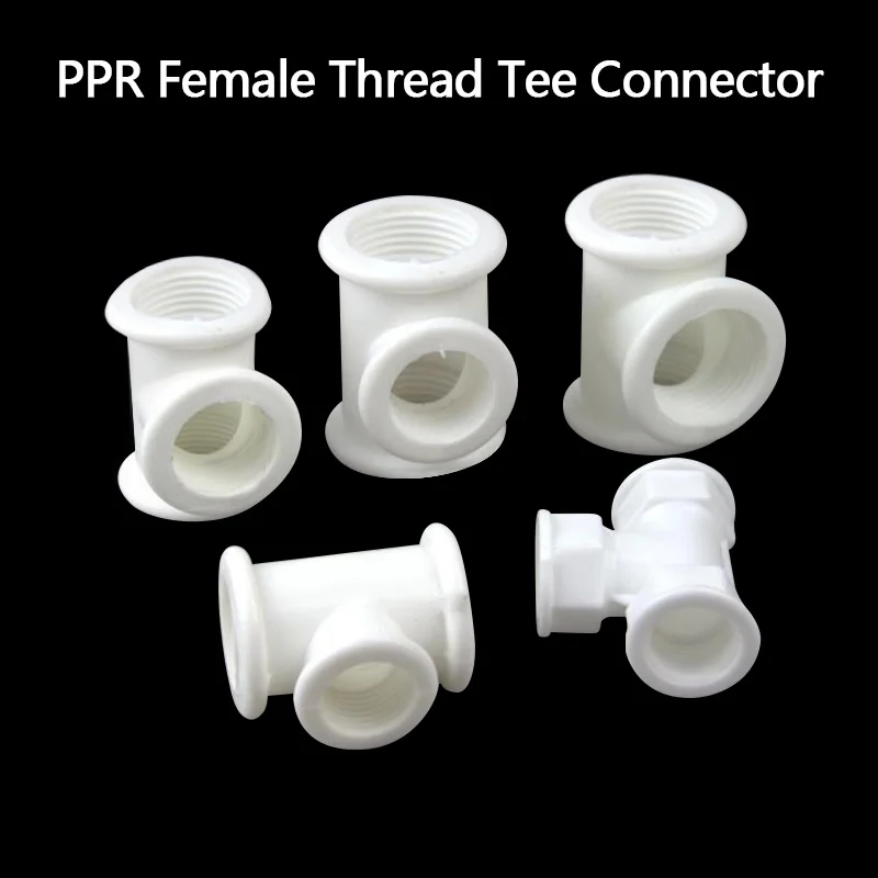 

Female Thread PPR Plastic Tee Connector Garden Irrigation Reducing Tube Joints Kitchen Water Tap Pipe Fittings 1 Pcs