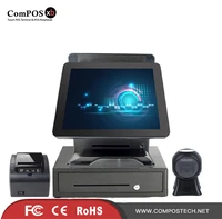 whole set cheap pos all in one system retail pos terminal with printer 2d scanner