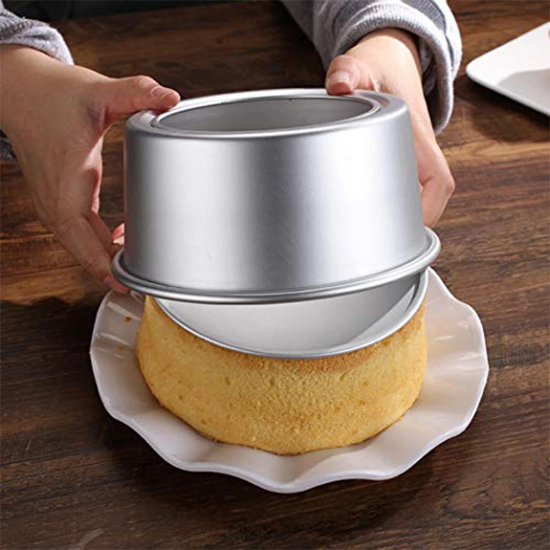 

4/6/8 Inch Round Cake Pan Set With Removable Bottom Aluminum Alloy Chiffon Mold/Mould 3 Tier s Tins C019