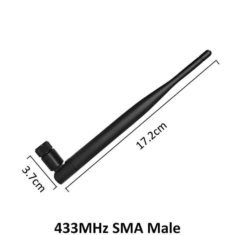 GRANDWISDOM 20pcs 433mhz antenna 5dbi sma male lora antene iot module lorawan antene ipex 1 SMA female pigtail Extension Cable