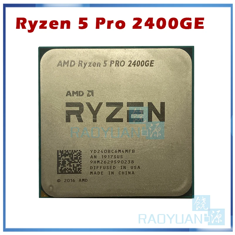 AMD Ryzen 5 2400G R5 pro 3 6 ГГц четырехъядерный четырехпоточный процессор 65 Вт YD2400C5M4MFB