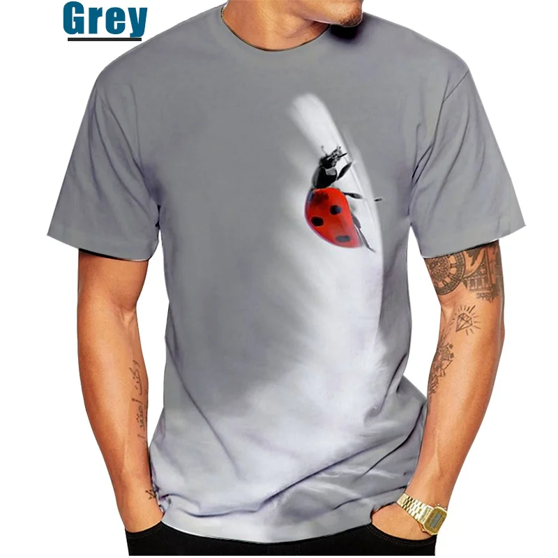 2021 Summer New Seven Star Ladybug 3D Printed T-shirt Men's/Women's Fashion casual short sleeve shirt tops XS~5XL | Мужская