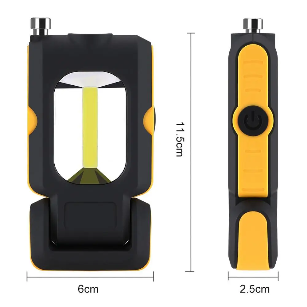 

8000LM COB LED Flashlight Strong Magnet Working Light Mini Work Lamp LED Torch for Repairing Working AAA Battery Power Torch