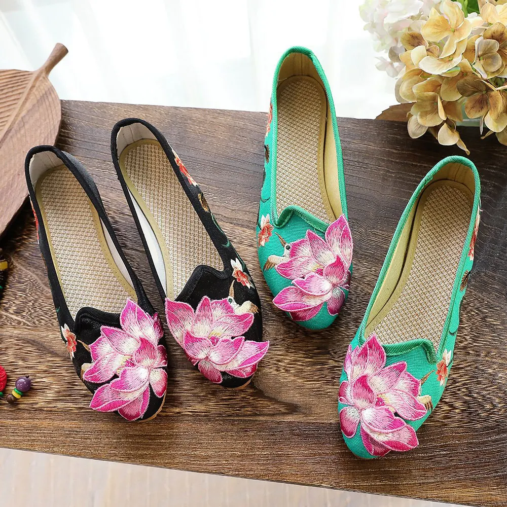 Veowalk/Новинка Женские парусиновые балетки на плоской подошве с острым носком и