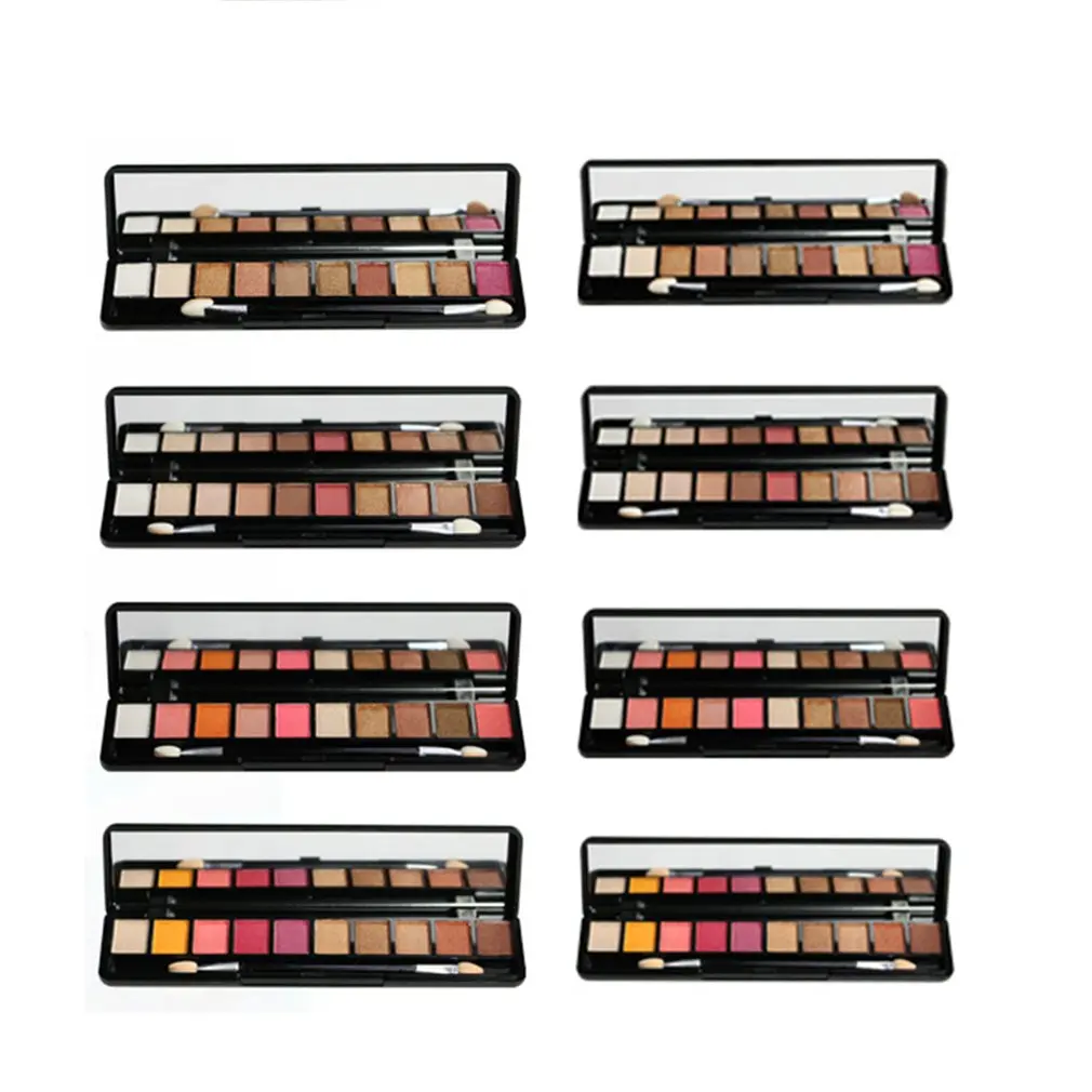 10 цветов матовые мерцающие тени для век фотопигмент стойкая палитра макияжа