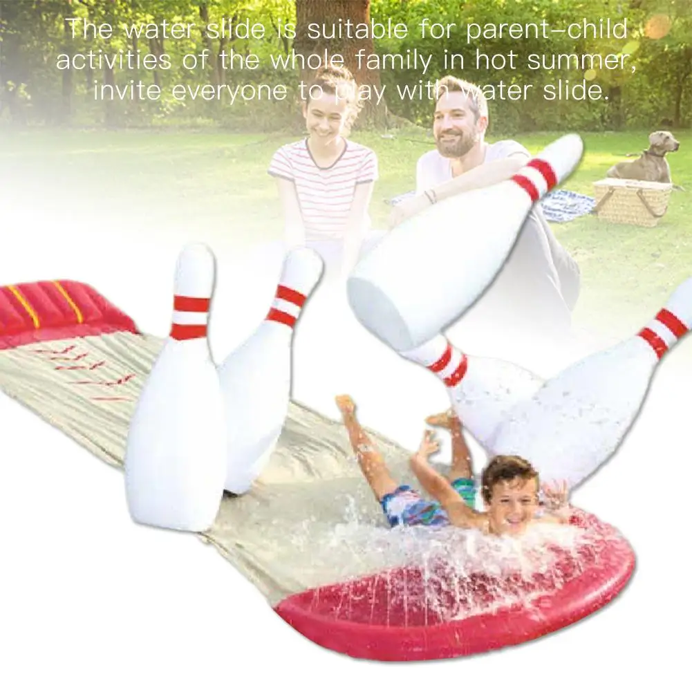 Двойная водная горка для боулинга детские водные горки газона летний бассейн