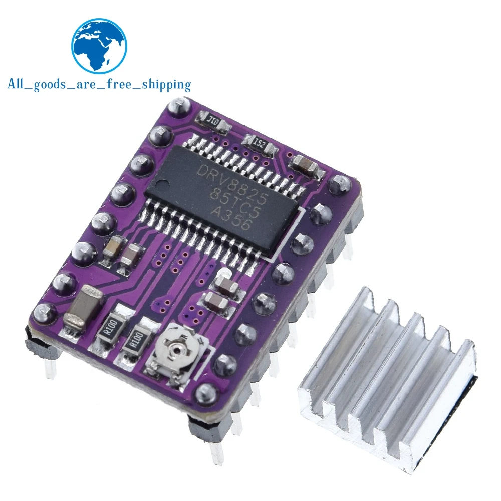 Запчасти для 3D-принтера TZT, 1 шт., Stepstick Drv8825, драйвер шагового двигателя Reprap 4, печатная плата + Замена A4988