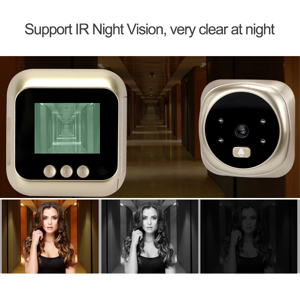 2 4 ''экран электронный цифровой дверной глазок видео камера беспроводной