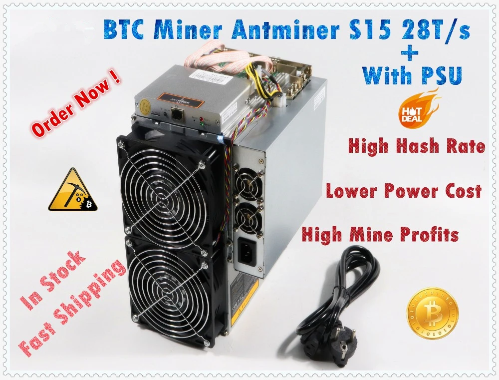 Ферма для майнинга Asic 7nm б/у оборудование BTC BCH S15. 28T. SHA256 лучше чем BITMAIN S9 S9j Z9 WhatsMiner M3