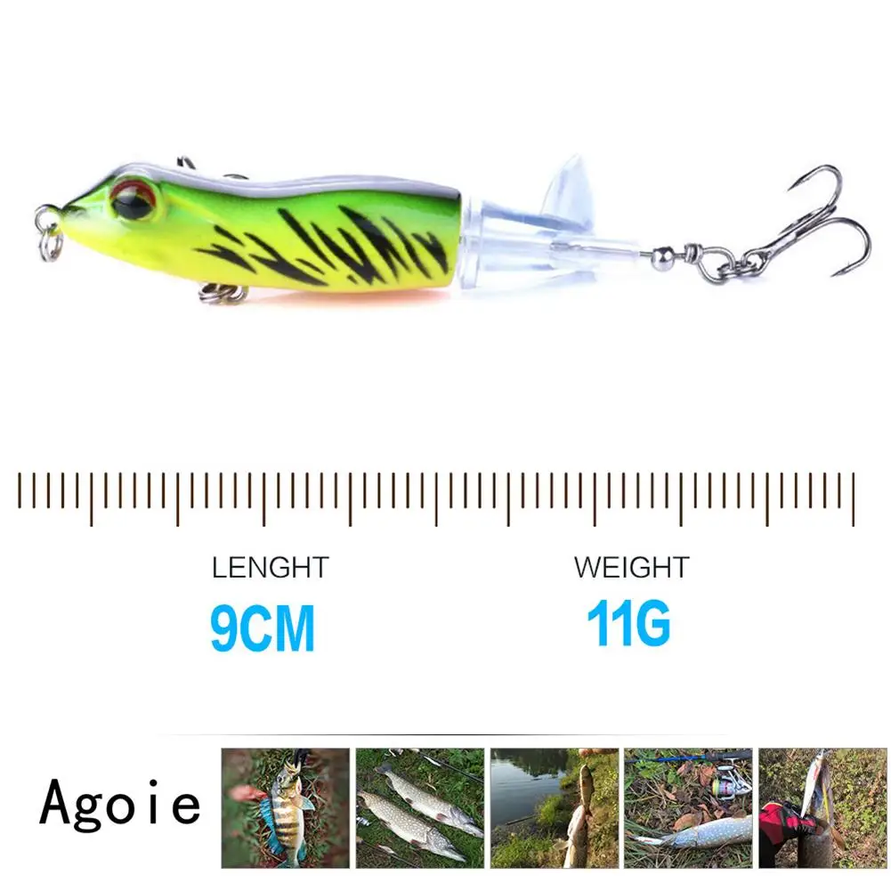 

9CM/11G Artificial Bait Fishing Lure With Floating Rotating Tail Life-like Topwater Bait Freshwater Saltwater Lures For Fish