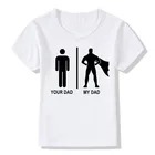 2020 детская модная футболка на день суперпапы отца детская белая футболка с коротким рукавом детская повседневная одежда