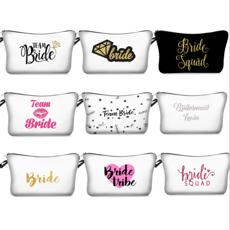 

1/3/5pcs Wedding Decoration Bridal Shower Portable Cosmetic Bag Storage Bag Bachelor Party Bride Tribal Hen Party Bride To Be