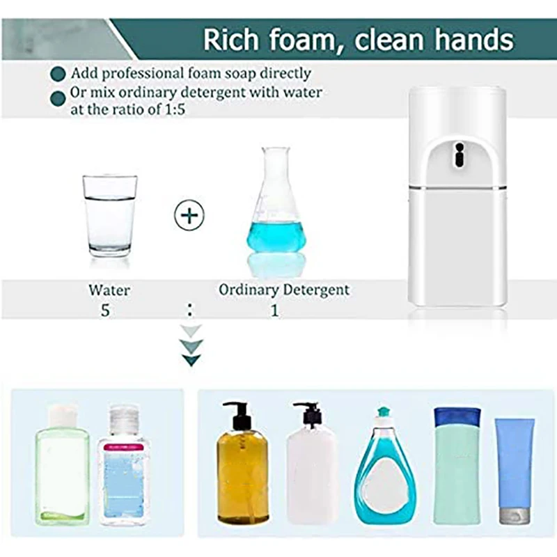 

GTBL Foaming Soap Dispenser - Touchless Automatic Soap Dispenser Motion Sensor Hands-Free Auto Hand Dispenser