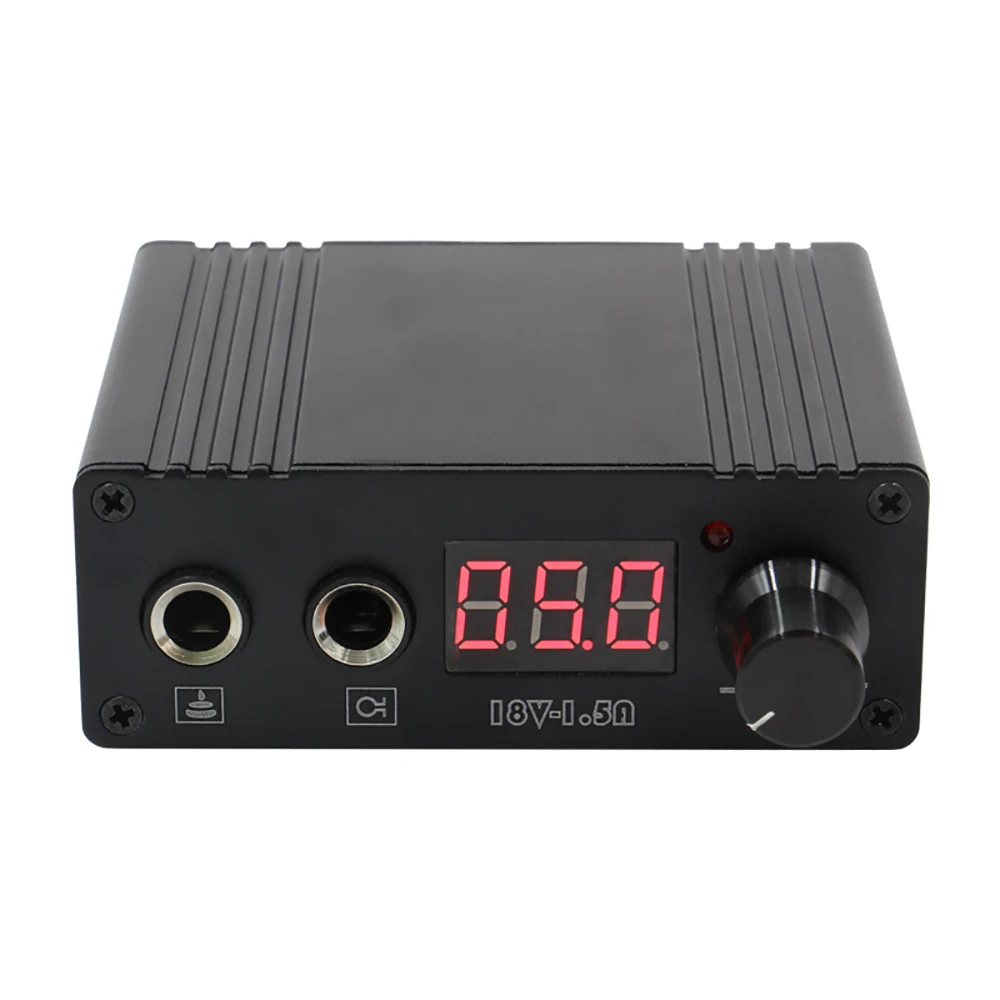 1 шт. черный ЖК дисплей двойной тату машина пистолет источник питания ножная