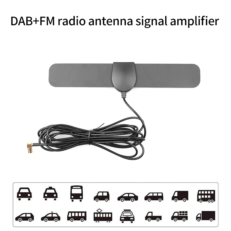 

KEBIDUMEI Car Radio SMA DAB Antenna Aerial Patch Glass Windshield Mount 300cm Cable Signal Stability