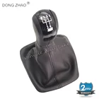 Автомобильная ручка переключения передач, 5 скоростей, для Skoda Octavia A5 A6 1Z5 Facelift Sedan  Combi 2009 2010 2011 2012 2013, с кожаными ботинками