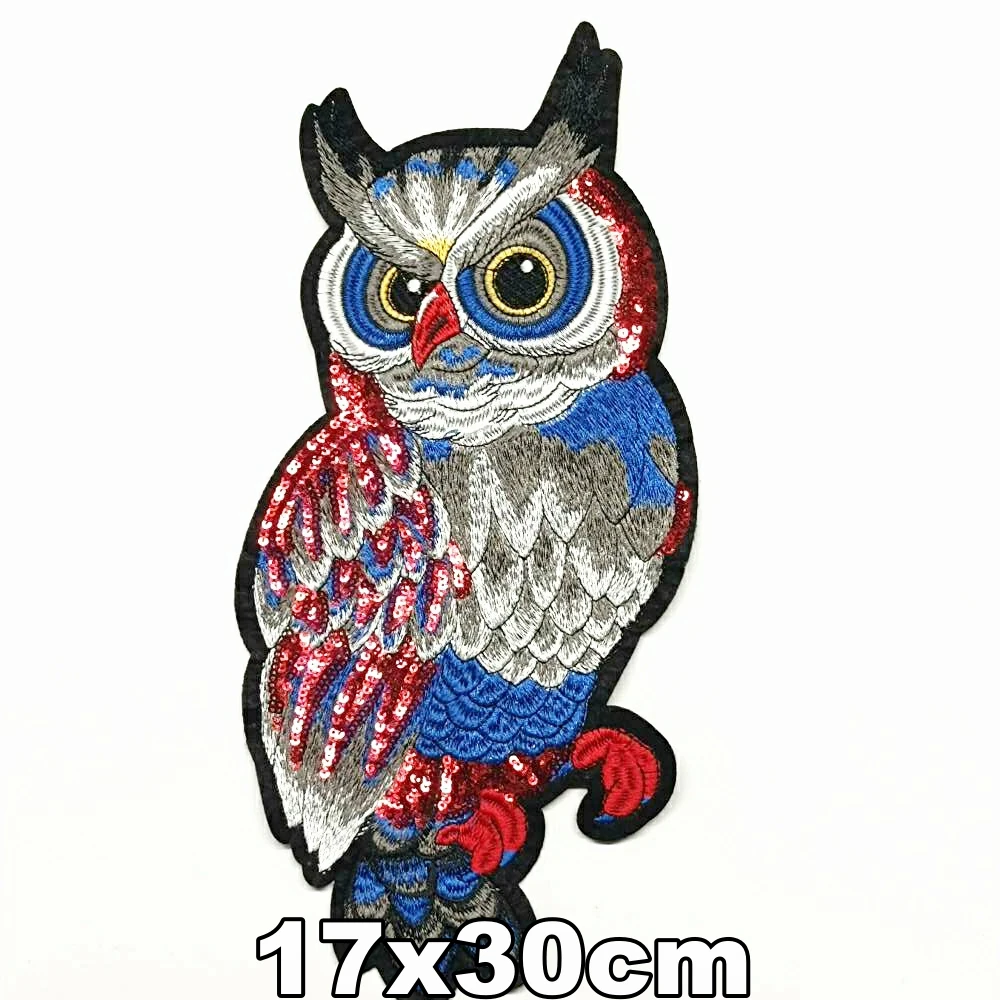 

large embroidery big owl bird patches for clothing DO-3389