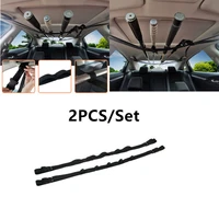 2pcs fishing rod gear holder 5 slot vehicle fish rod rack pole belt strap carrier car mounted storage auto tools box accessorie