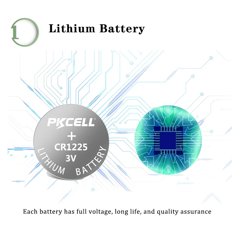 Аккумуляторная батарея PKCELL CR1225 CR 1225 3 кнопки напряжения в BR1225 DL1225 eb1225 ECR1225