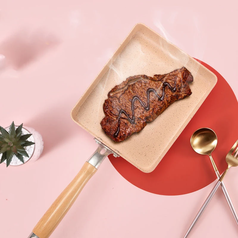 

Japanese Style Jade Pot Nonstick Frying Pan Maifan Stone Steak Pancake Pan Household Induction Cooker Gas Stove Aluminum Alloy