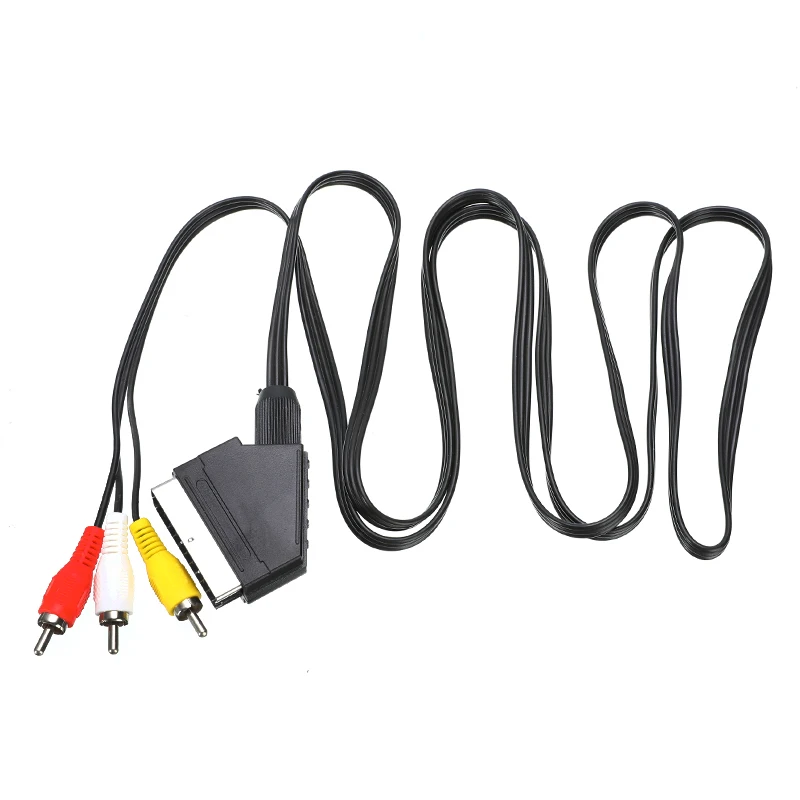 Новый 1 8 м RGB Scart to 3 RCA Аудио Видео кабель для Nintendo NES высокое качество | Электроника