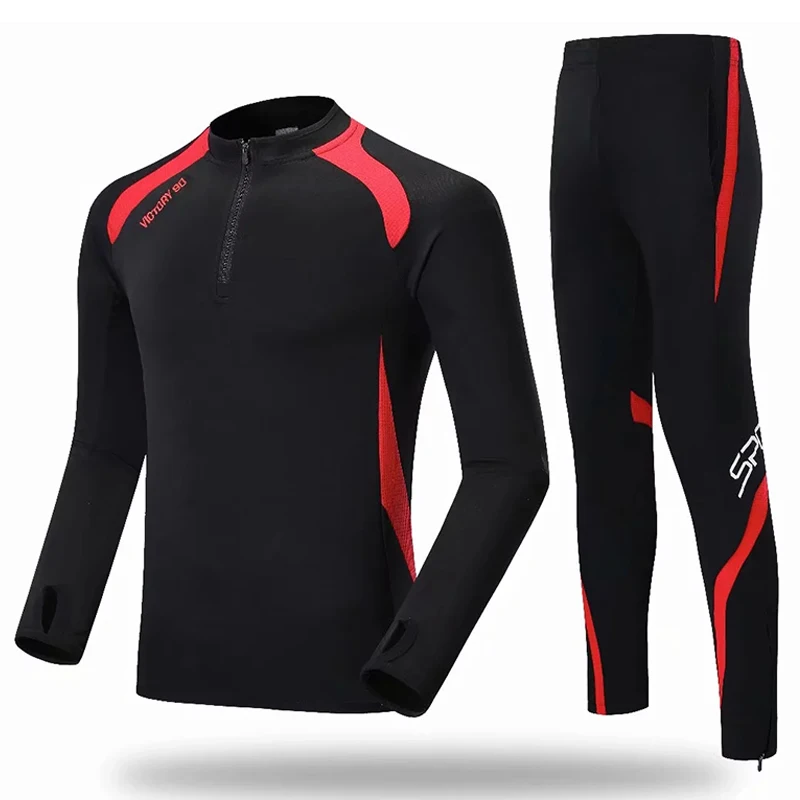 Осенне зимний спортивный комплект для взрослых и детей игры в футбол мужские