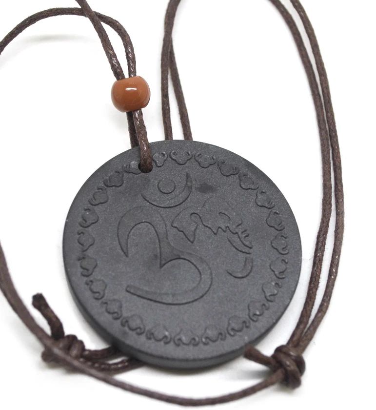 Подвеска из натурального обсидиана ожерелье с подвеской энергетического камня