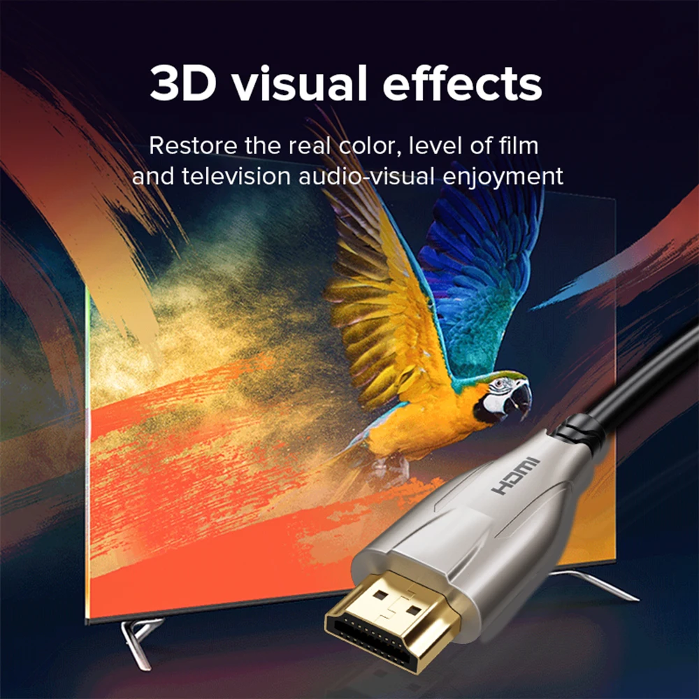 HDMI совместимый кабель LLANO видеокабели с позолоченным покрытием 1 4 дюйма 4K 1080P 3D
