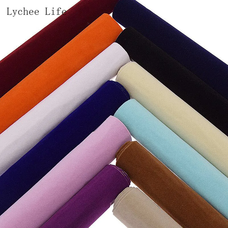 Самоклеящаяся бархатная ткань Lychee Life A4 для платья дивана однотонная тканевая
