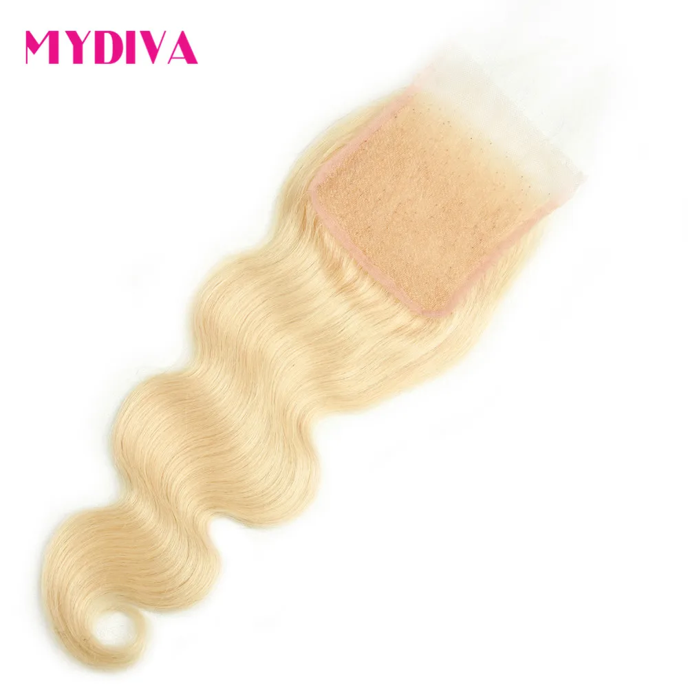 Pacotes com Fechamento Onda do Corpo Pacotes com Fecho Extensão do Cabelo Loira Cabelo Brasileiro Tecer Pacotes 30 Polegada Humano Remy 613 3 - 4 7 Pacotes com 3/4 com fecho