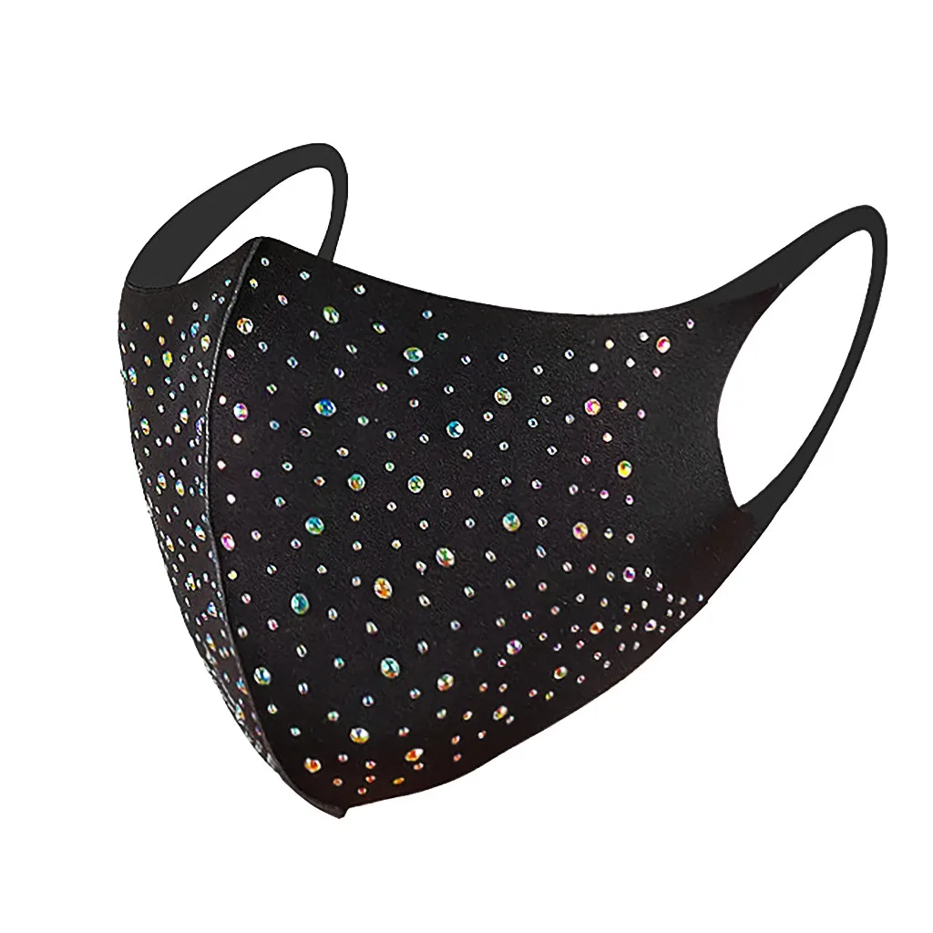 Многоразовая моющаяся маска для маскарада с блестящими кристаллами Ювелирное