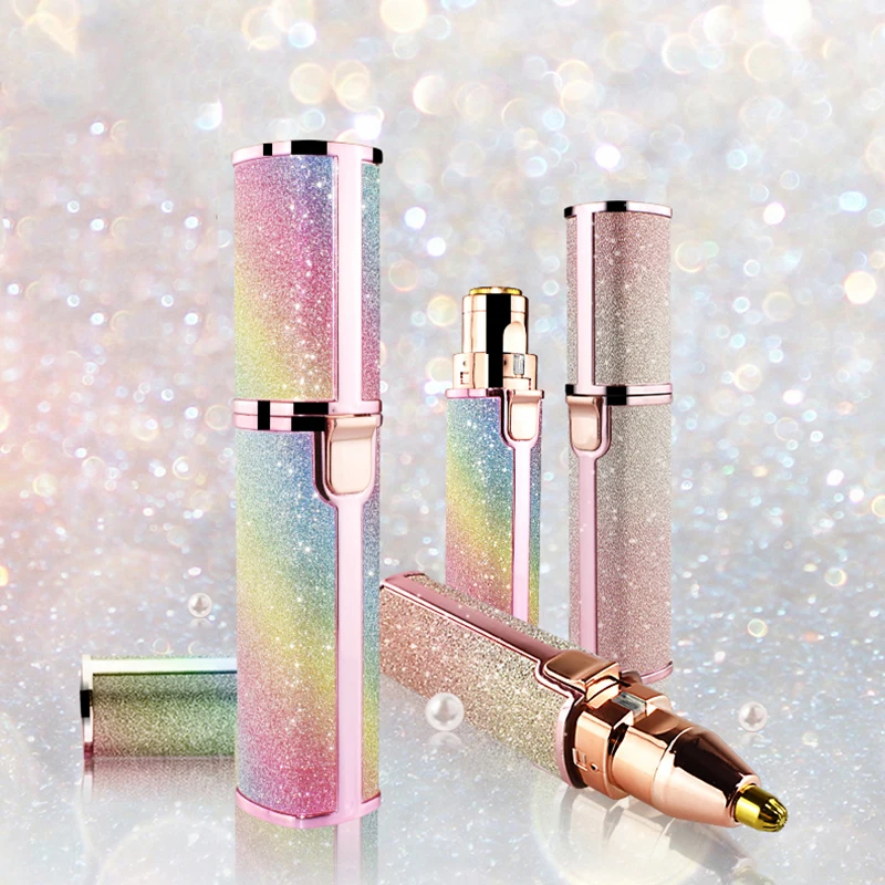 

2020 new ladies shaving device USB charging multifunctional electric eyebrow trimmer 2 in 1 facial hair removal instrument