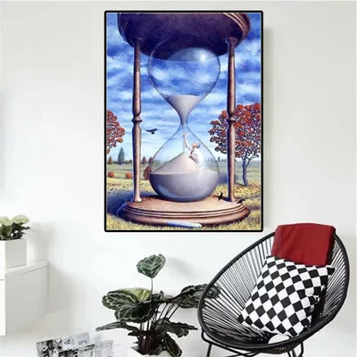 Люди внутри воронки диван Спальня украшение живопись фон Стена холст