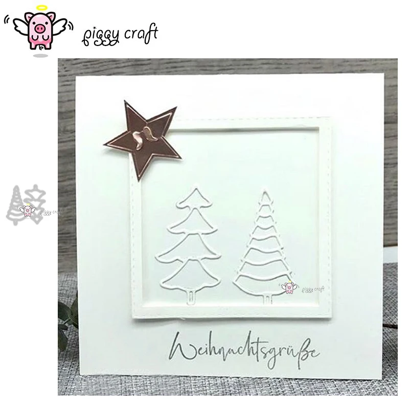 Металлические Вырубные штампы форма для вырезания 2 шт. рождественской елки