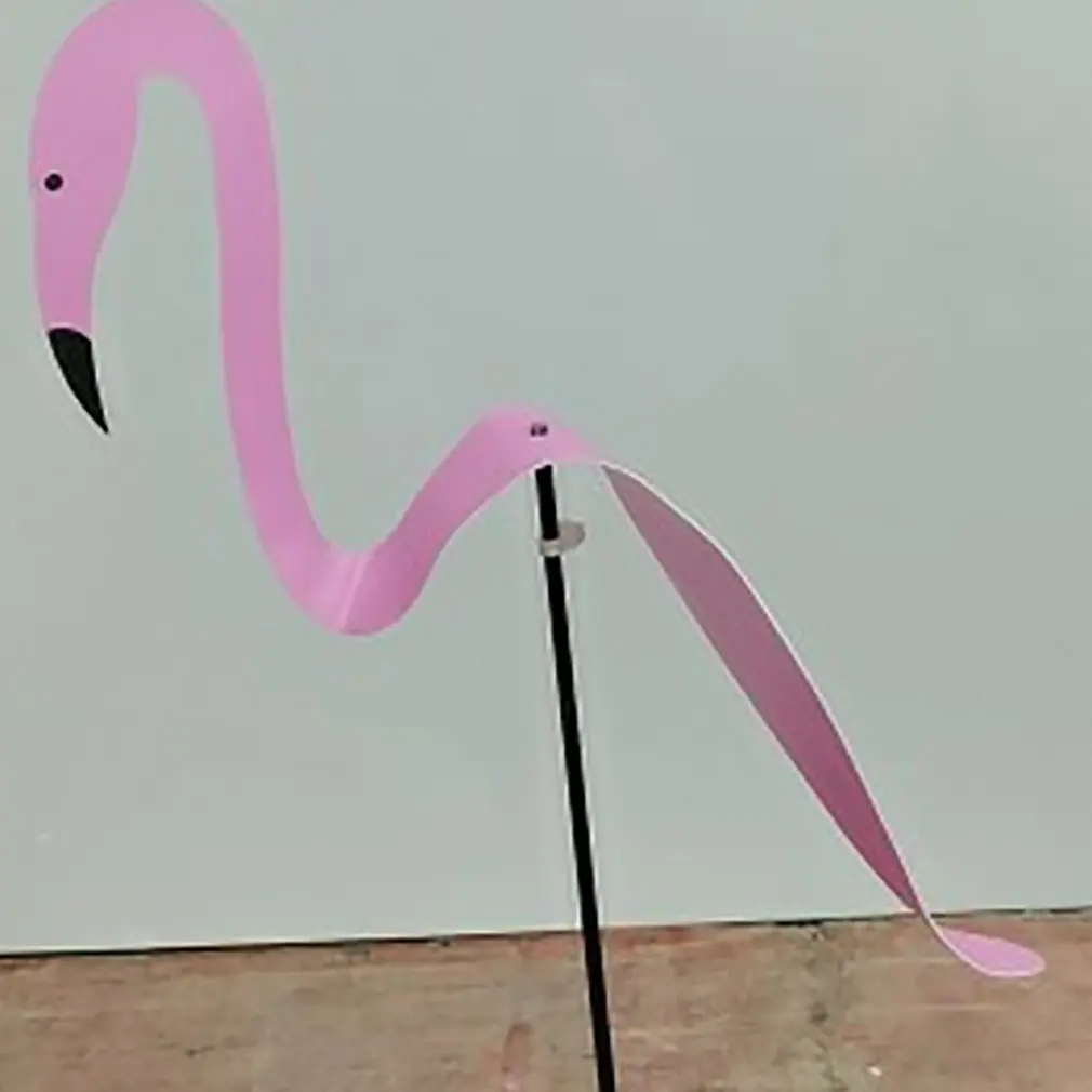 

Whimsical Bird Pink Flamingo Home Garden Decoration Swirl Absolutely Gorgeous Unique Dynamic Rotating Bird