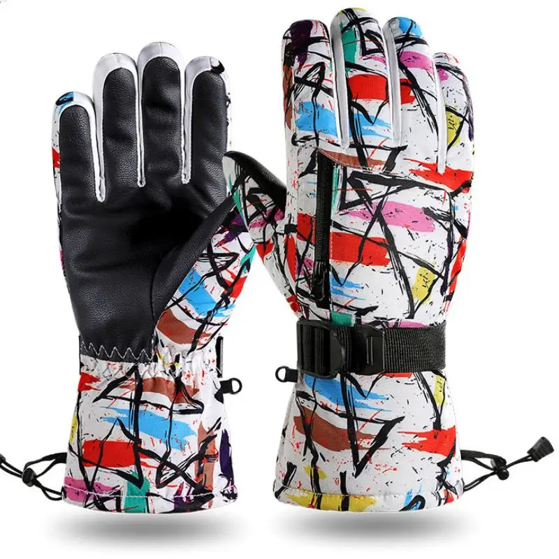 

Man Ski Gloves Waterproof -30C Degree Winter Warm Snowboard Gloves Men Women Motocross Windproof Cycling Motorcycle Glove