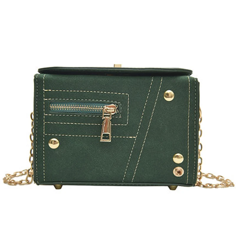 Женская сумка на плечо с заклепками и пуговицами мессенджер женская маленькая