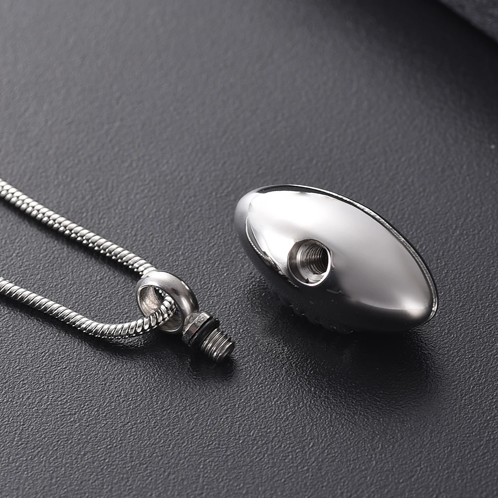 

American Football Urn Necklace for Ashes Cremation Jewelry for Women/Men