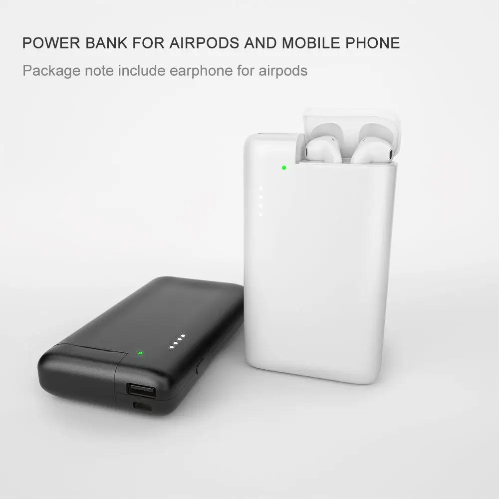 WST 10000 мАч Внешний аккумулятор для Airpods портативное Внешнее зарядное устройство Внешний аккумулятор USB беспроводной внешний аккумулятор для Xiaomi iPhone