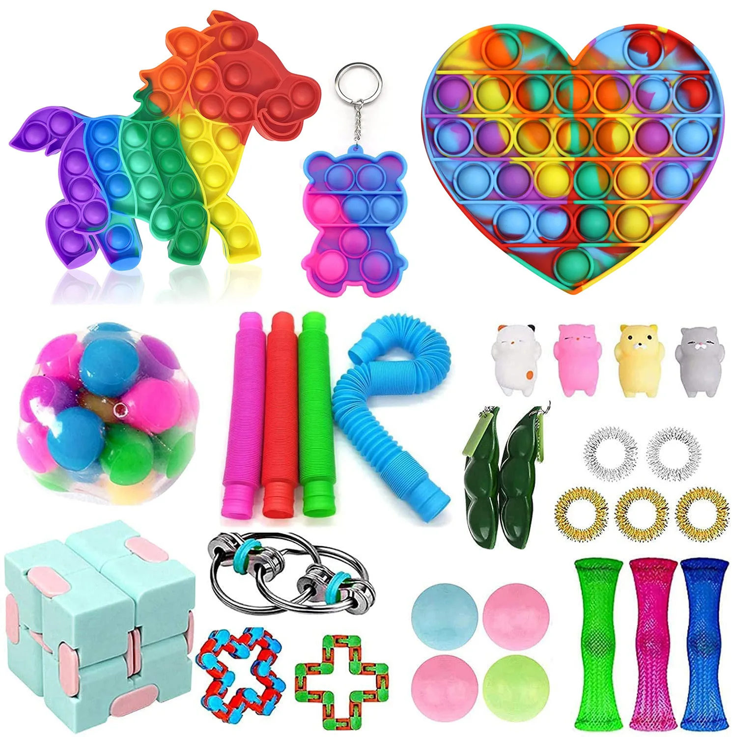 

TOP Toys Pack Anti Stress Toy Set Marble Relief Gift for Adults Girl Children Sensory Antistress Relief Toys Box Vip