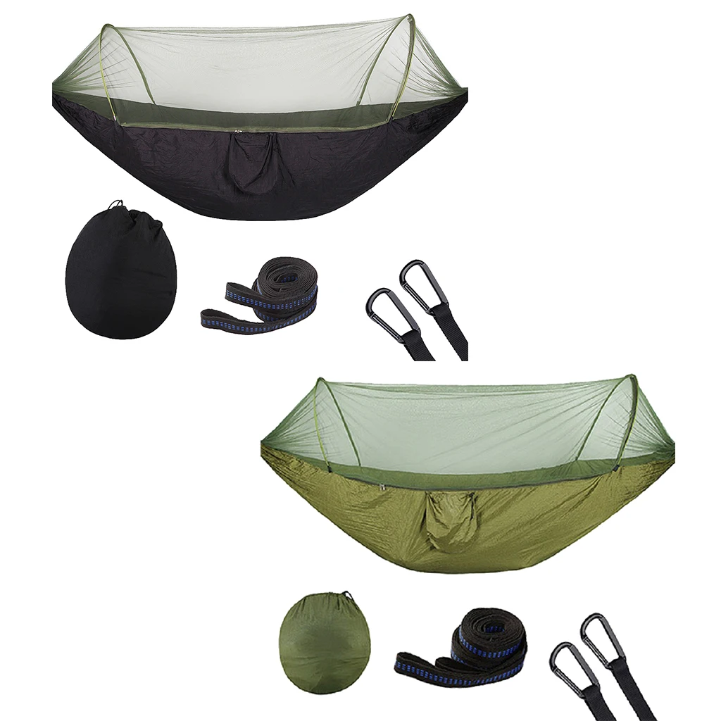 2 шт. открытый гамак подвесная кровать с москитной сеткой Кемпинг качели дерево