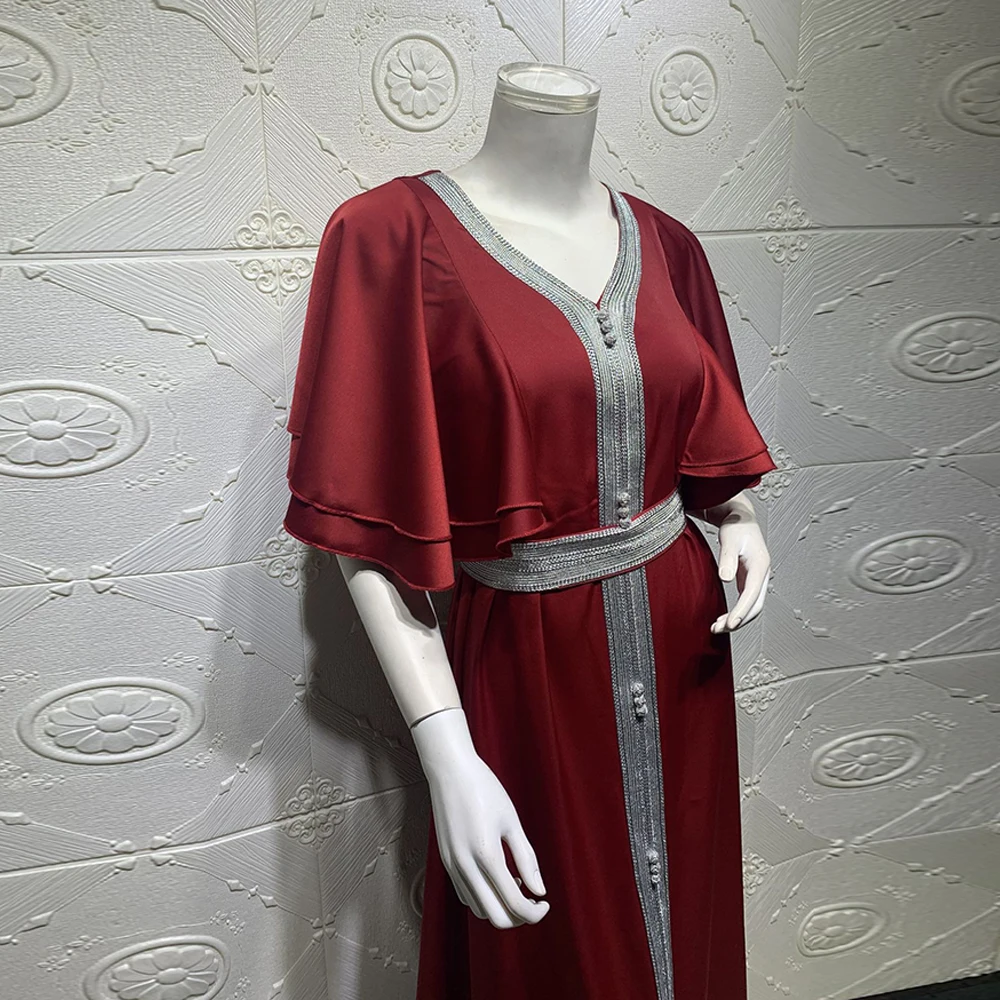 Абайи из дубай Турция арабский хиджаб мусульманский купальник атласное платье