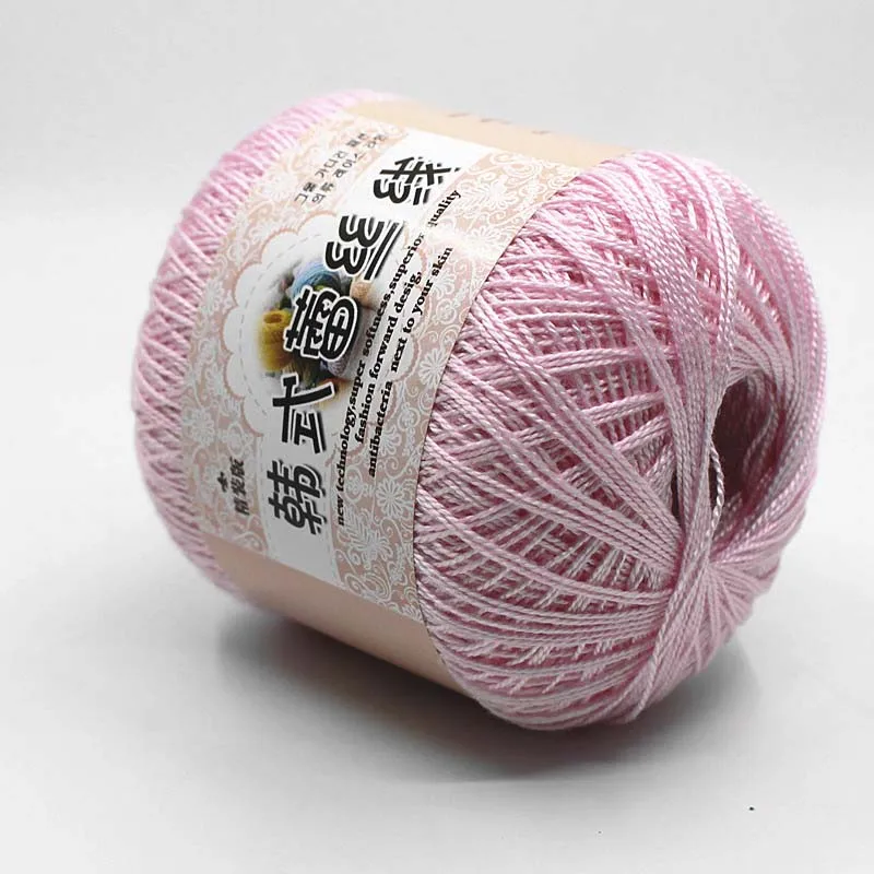 50 г бутиковая кружевная жемчужная Блестящая Серия вязания крючком Классическая