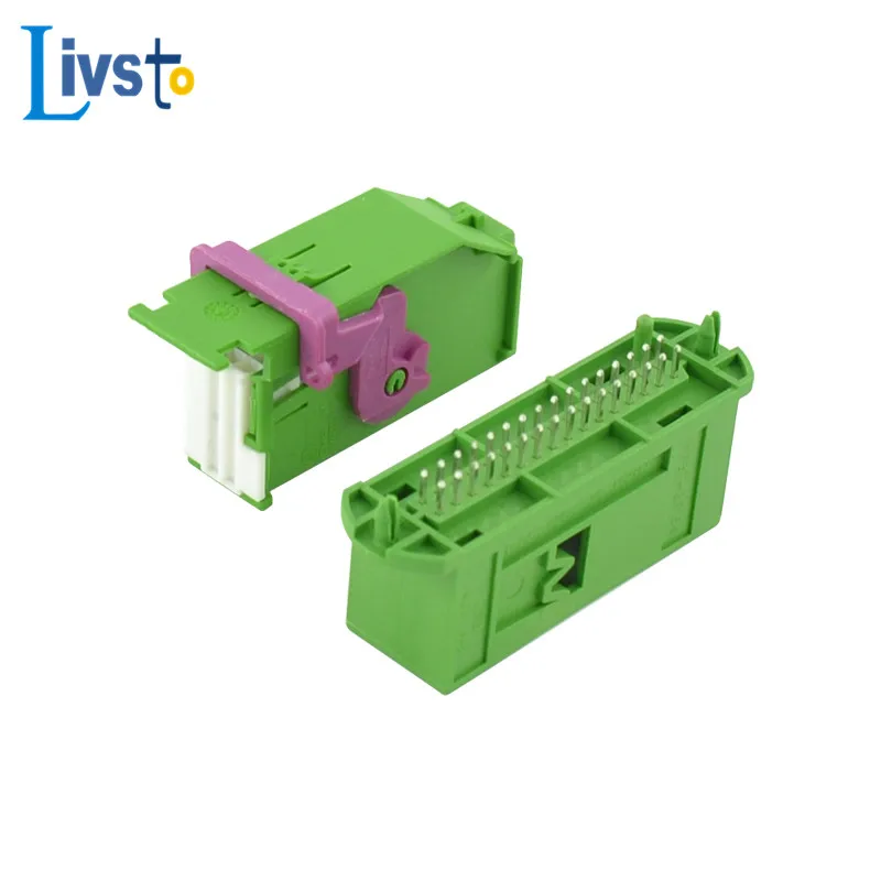 Автомобильный зеленый разъем ЭБУ 32 контакта 1 комплект для Audi VW Seat Skoda приборная